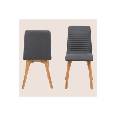 Chaises tissu et bois chêne (lot de 2) - ROSA HELLIN, DEPUIS 1862