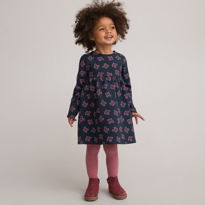 Robe manches longues en molleton, imprimé oiseaux LA REDOUTE COLLECTIONS