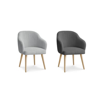 Lot de 2 chaises velours côtelé, SOPHIE BOBOCHIC