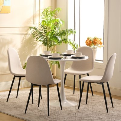 Ensemble table à manger ronde avec 4 chaises,Cliftcharlton MEUBLES COSY