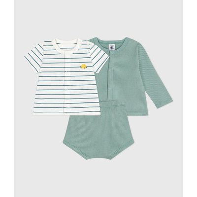 Three-Piece Birth Set in Cotton and T-Shirt PETIT BATEAU