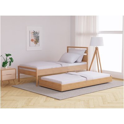 Skandi Mid Century Bed with Trundle Guest Bed SO'HOME