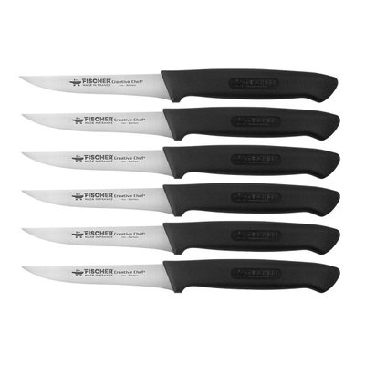 6 couteaux à steak français FISCHER lames tranchant lisse FISCHER