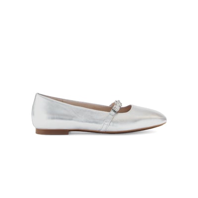 Ballerines en  à talon décroché effet galvanisé GABOR