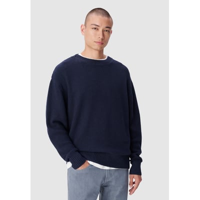 Pull col rond tricot nid d'abeille IKKS