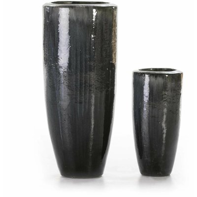 Cache-pots en grès, rond (lot de 2) Adijos RECOLLECTION