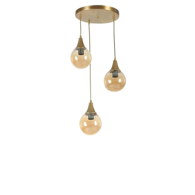 Suspension 3 globes en verre SIERRE PIER IMPORT
