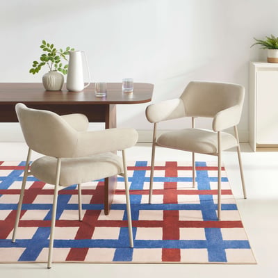 Fauteuils repas tissu glacé (lot de 2)  IVAN BAÏTA
