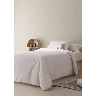 Housse de couette percale de coton cœurs lit 90 cm MANGO HOME