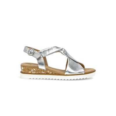 Sandales en cuir à talon compensé GABOR