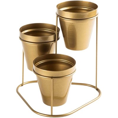 Cache-pots en métal 3 pots Decorative HANAH HOME