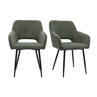 Chaises design pieds métal noir (lot de 2) LAURETTE MILIBOO