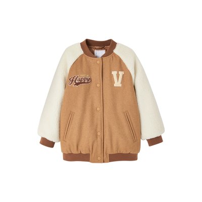 Blouson teddy en lainage et sherpa animation en bouclettes VERTBAUDET
