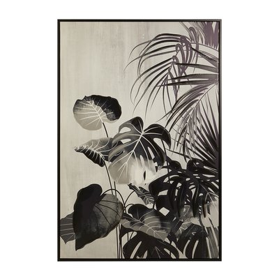 Contemporary Black Framed Floral Wall Art SO'HOME