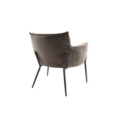 Fauteuil à accoudoirs pieds métal et velours - ROXANE AMADEUS
