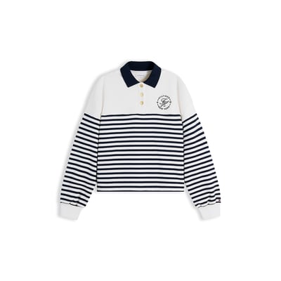 Sweat col polo rayé TOMMY HILFIGER