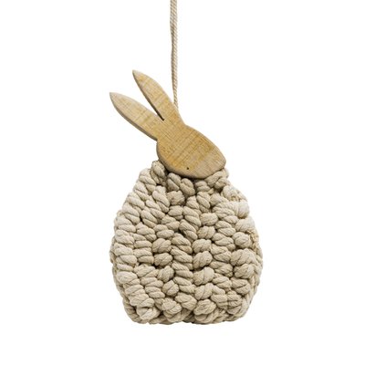 Suspension lapin de Pâques décorative en bois flotté H16 SIA DECO