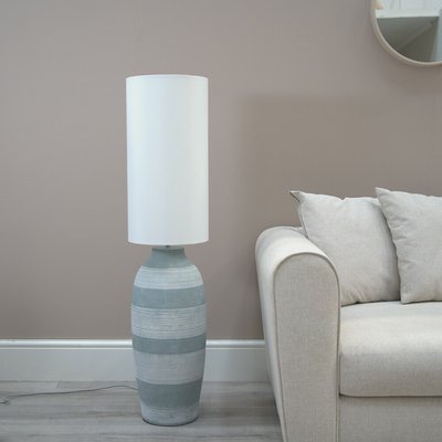 Grey Ceramic Midi Floor Lamp SO'HOME