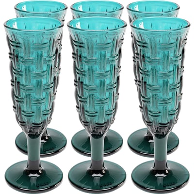 Lot de 6 flûtes à champagne, TISSUE KARE DESIGN
