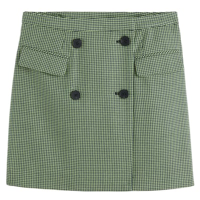 Юбка с запахом короткая в клетку LA REDOUTE COLLECTIONS