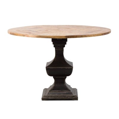 Table à manger ronde en bois de manguier  VITTO MADE IN MEUBLES 