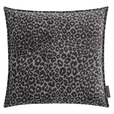 Housse de coussin motif panthère jacquard chenille BAO SMALL MAGMA HEIMTEX