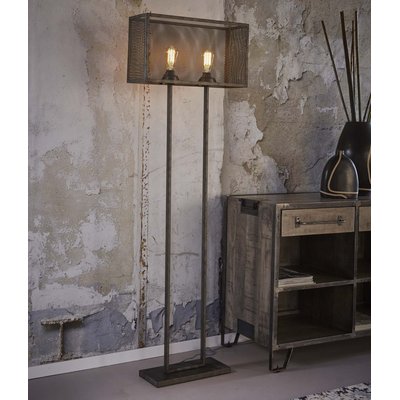 Lampadaire industriel grillagé forme rectangle RALF PIER IMPORT