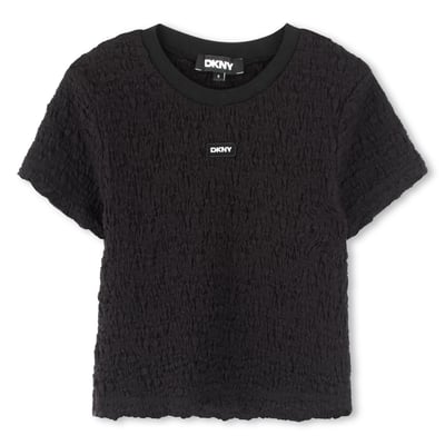 T-shirt à manches courtes embossé DKNY