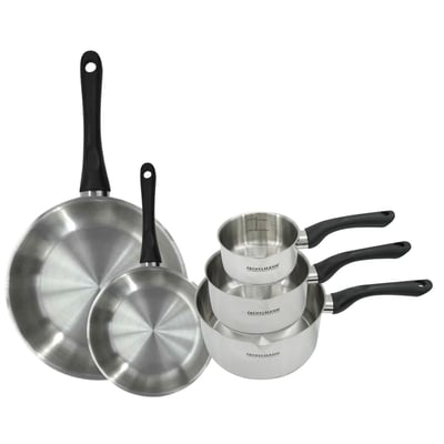 Batterie 2 poêles 20/28cm + 3 casseroles 12/16/20cm GENEVA FACKELMANN