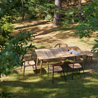 Table de jardin en teck massif recyclé 6-8 pers. KATRINE TIKAMOON