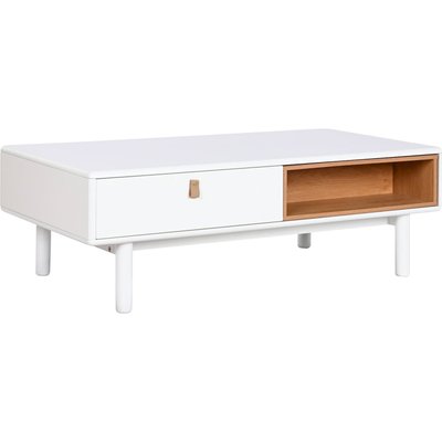 Table basse en bois, épurée bicolore RECOLLECTION