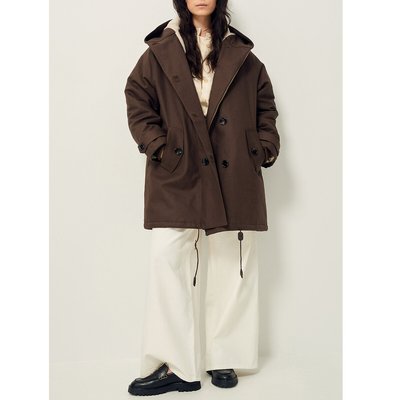 Judison Mid-Length Coat in Cotton with Hood SESSUN