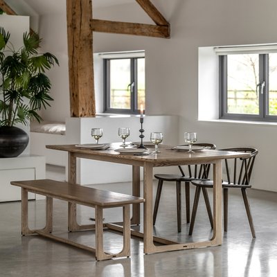 Fallon Smoked Oak Dining Table (Seats 6) SO'HOME