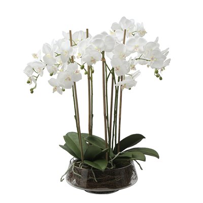 Composition d'orchidée artificielle avec vase H72 SIA DECO