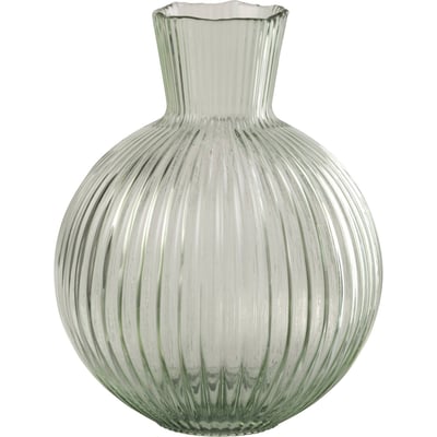Vase boule en verre cannelé RECOLLECTION