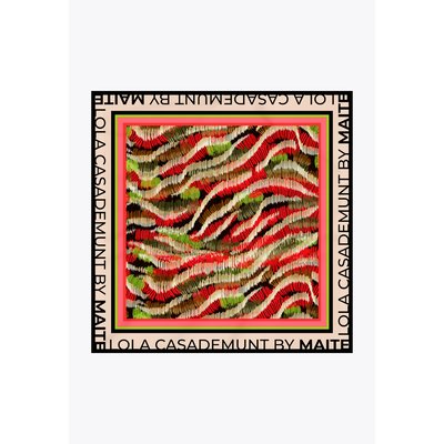 Foulard carré imprimé zébre LOLA CASADEMUNT