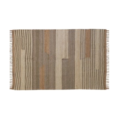 Tapis en jute naturel et coton naturel et teinté Ethnique Naturel et gris - 120 x 180 cm AUBRY GASPARD