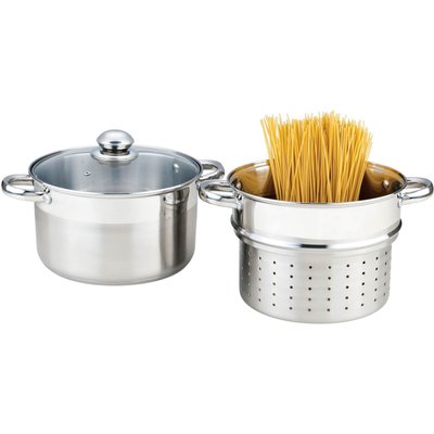 Cuit pâtes Vapeur Inox diam 24 cm avec panier ESSENTIEL B