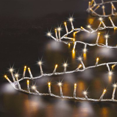 Guirlande de Noël extérieur 2000 LED blanc froid chaud 50m FEERIC LIGHTS & CHRISTMAS
