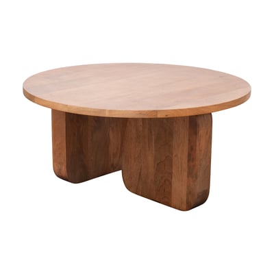 Table basse, bois de manguier, ronde, AGRA NORDLYS