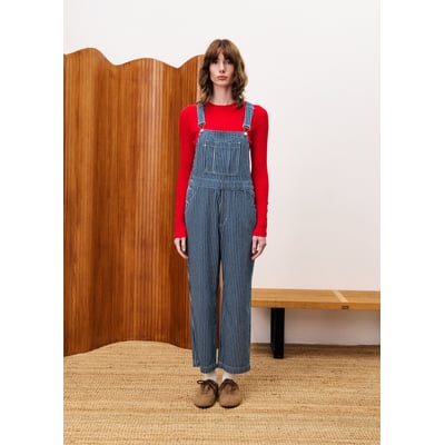 Salopette Femme Été - Pantalon Large Long En Coton - Avec Poches