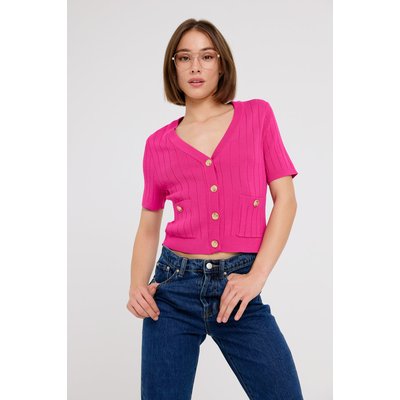 Cardigan vibrant à manches courtes SALOME ARTLOVE