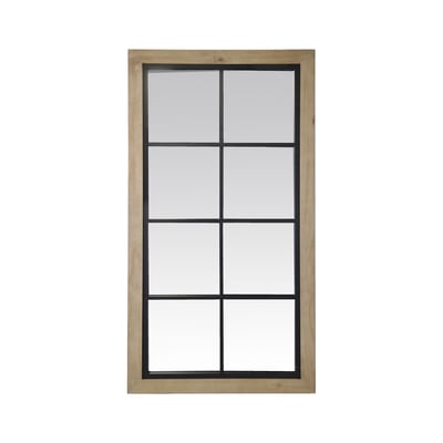 Miroir industriel en bois et métal 65x123cm EMDE