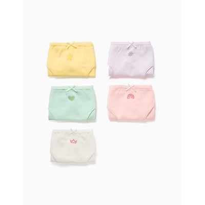 Lot de 5 culottes en coton à imprimés et nœuds ZIPPY