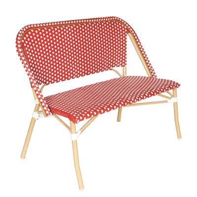 Banc de jardin en alumunium et rotin synthétique, BELLEVILLE OVIALA