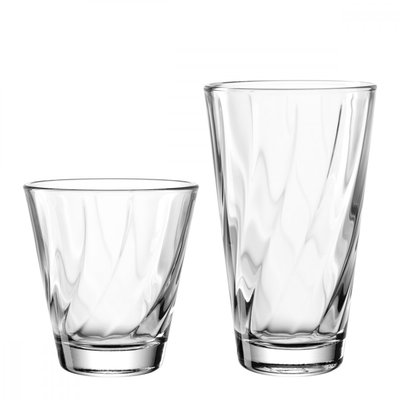 Lot de 12 verres à eau 215 et 300ml TWIST LEONARDO