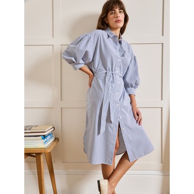 Robe-chemise rayée oversize seersucker CYRILLUS