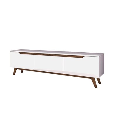 Meuble TV 3 portes blanc - L180 cm CALICOSY