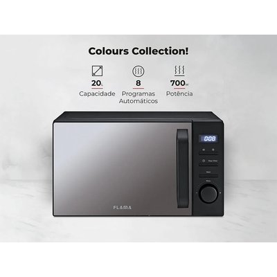 Micro-Ondas 20L Digital Preto 1833FL, FLAMA FLAMA