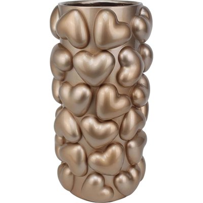Vase élégant Ensy avec cœurs dorés RECOLLECTION